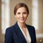 Профессиональный портрет юриста Керiмовой и партнеров, уверенный взгляд, семейное право.